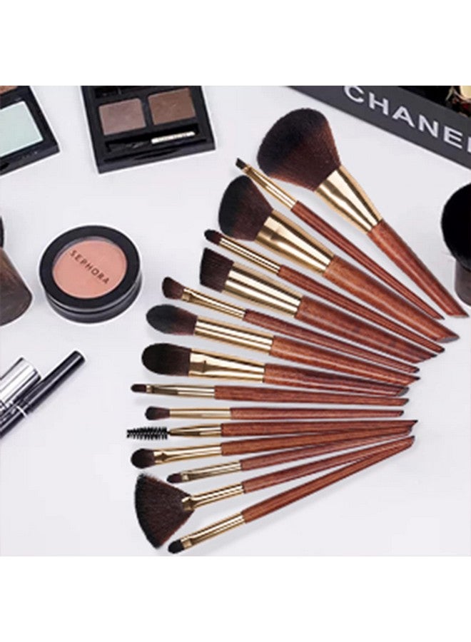 JAYWAYNE Makeup Brushes 15Pcs Premium Synthetic Foundation Brush Blending Brush Powder Brush Concealers Brush Eye Shadows Brush Makeup Brushes Set Professional Black - Image 2