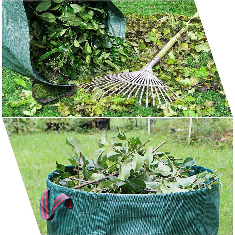 IME Garden Yard Waste Bags Sacks, Reuseable Gardening Lawn Leaf Bag Garden Tote Debris Container Pop up Grass Bin Landscape Pool Leaves Collector,60 Liter  - Image 2
