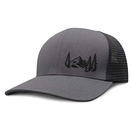 Grace Folly Trucker Hat for Men or Women- Many Cool Designs (Mountain- Gray) - Image 1