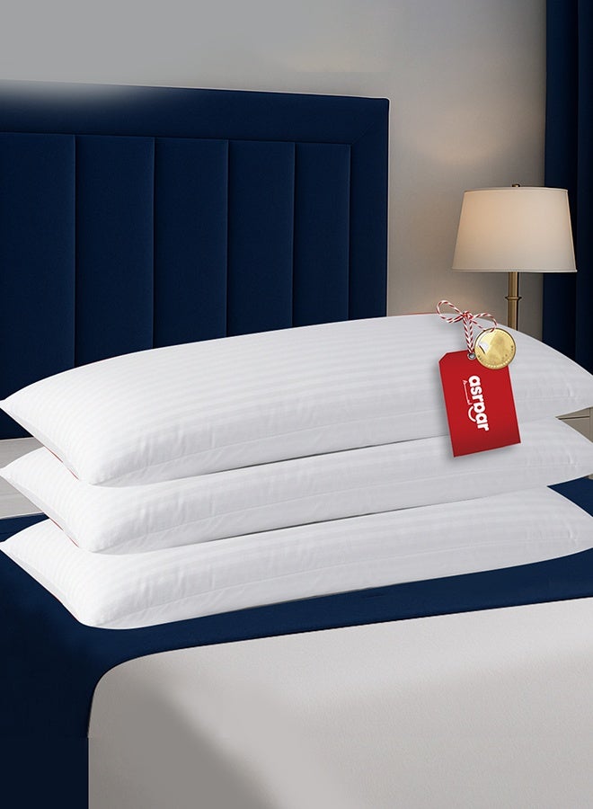 Asraar 3 Piece | Long Sleeping Pillow Microfiber - White 150x50cm - Image 1