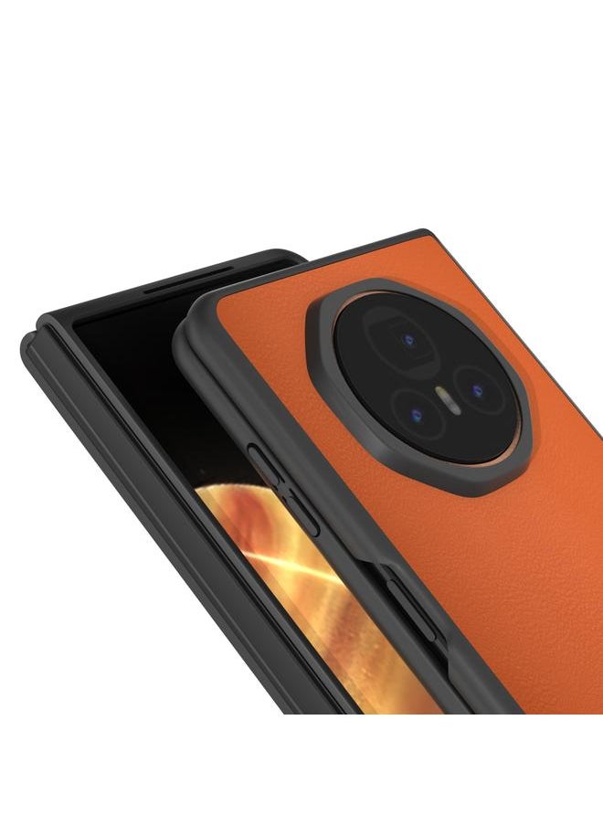 Green Tiger Case For Honor Magic V3 PU Leather Black Frame Full Coverage Phone Case  - Image 3