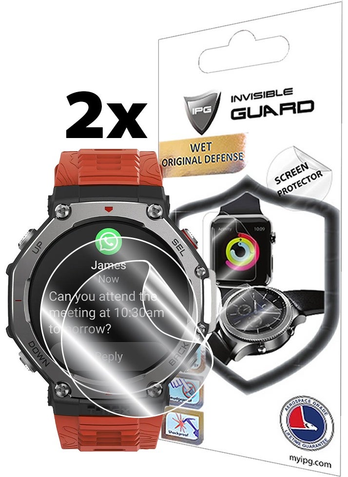 IPG - Amazfit T-Rex 3 Compatible Hydrogel Screen Protector (2 Pieces) - Image 1