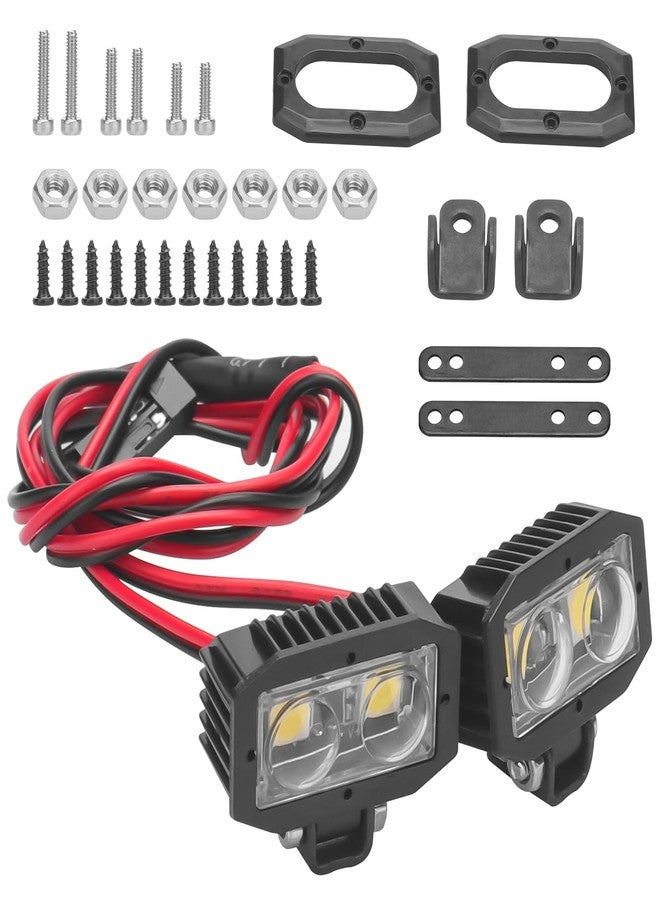 daitoku RC Car Lights LED Spotlights, daitoku RC Car Roof Light Kit 2 Dual Lights Without Controller for Axial SCX10 90046 Traxxas TRX4 TRX6 Wraith RR10 MST Redcat Gen8 - Image 1