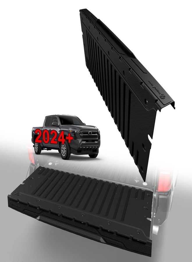 TripleAliners بطانات TripleAliners متوافقة مع تويوتا تاكوما 2024، 2025، 2026، ملحقات: سجادة باب خلفي مع غطاء واقٍ، غطاء كامل لجميع الأحوال الجوية، بديل لبطانة صندوق الشاحنة - Image 1
