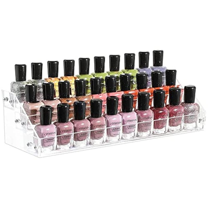 Cq acrylic 3 Layers Nail Polish Organizers And Storage,Clear Nail Polish Display Rack and Suitable for Sunglasses Holder and Sunglass Display - Image 1