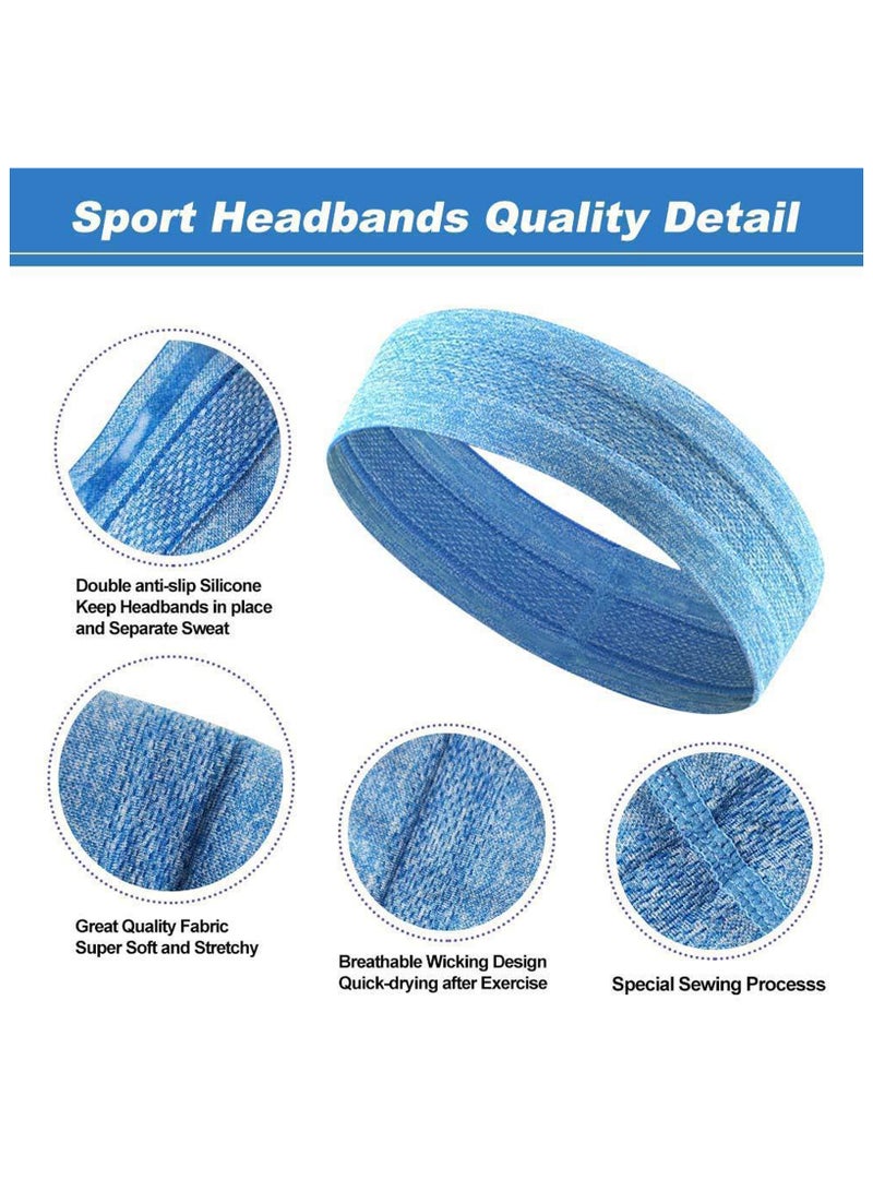 Generic Men Women Sweat Wicking Sports Headband  - Image 2