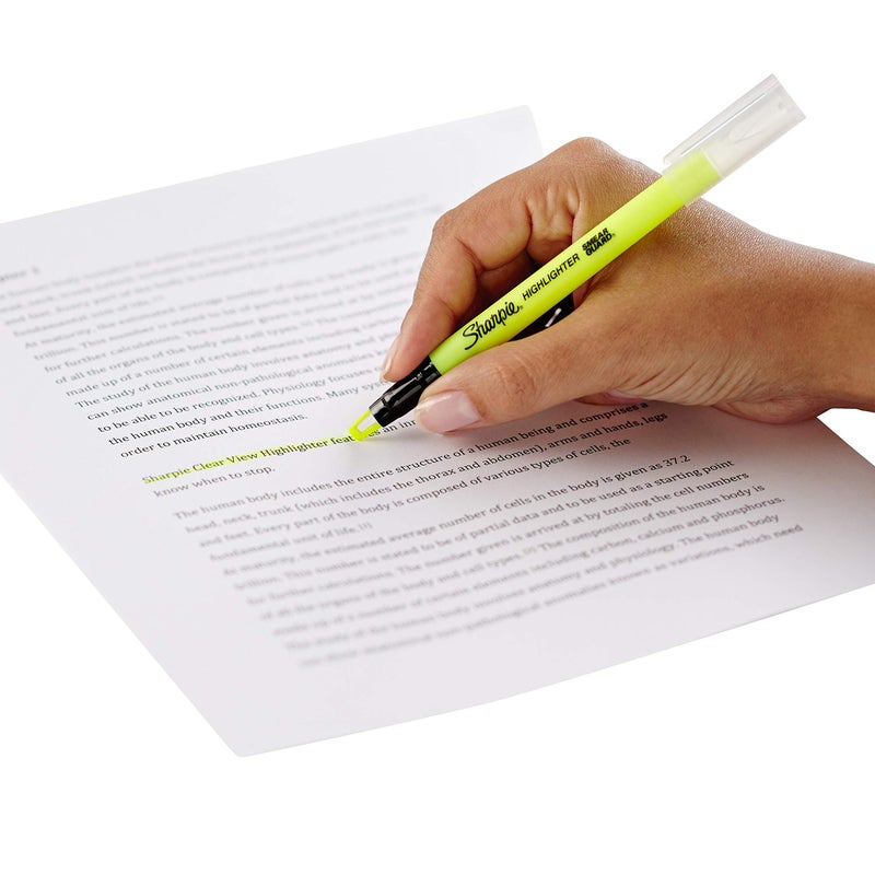 Sharpie Clear View Highlighter Stick, Yellow, 3/Pack (1950745) - Image 3