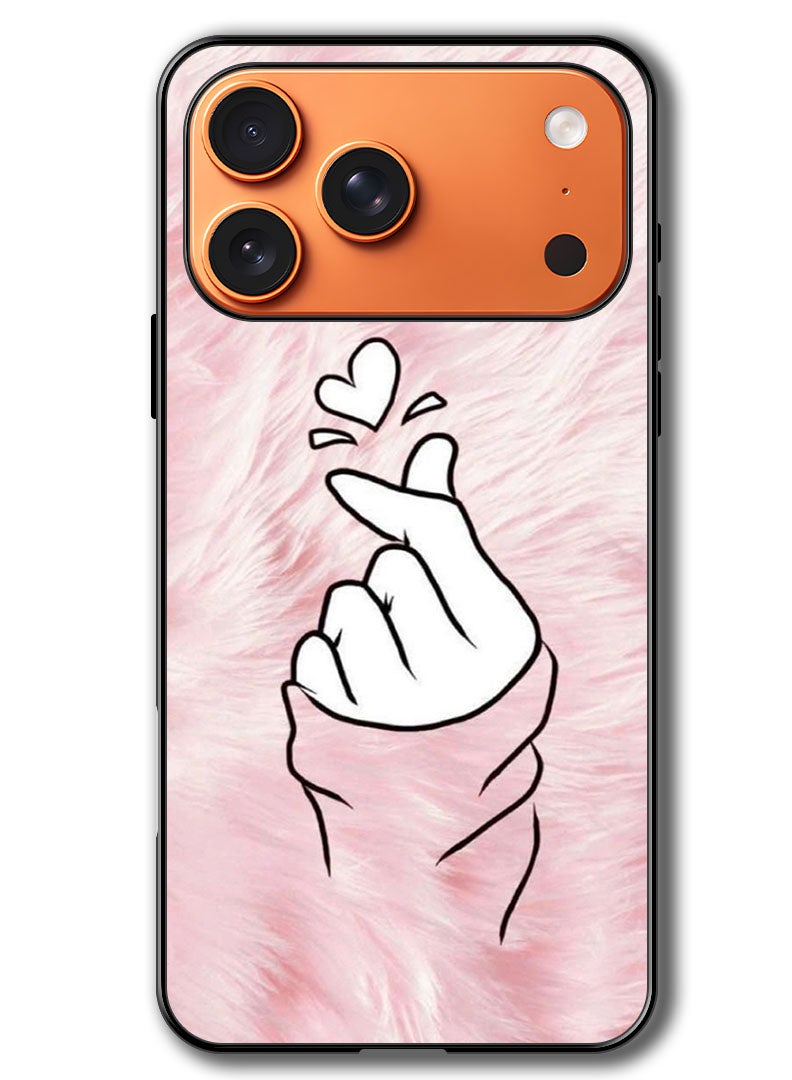 Theodor Case Compatible with Apple iPhone 17 Pro Max 6.9 Inch Protection Shockproof Bumper Cover Snap Love Pink - Image 1