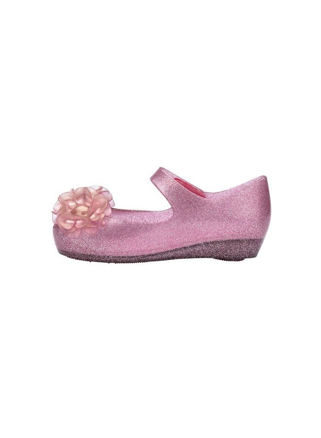 Mini Melissa Ultragirl Springtime Peep-Toe Mary Jane Shoes for Babies & Toddlers, Glitter Pink, 7 Little Kid - Image 1