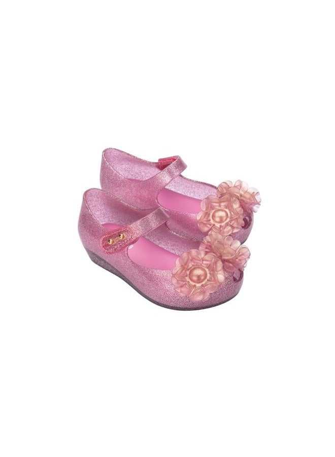 Mini Melissa Ultragirl Springtime Peep-Toe Mary Jane Shoes for Babies & Toddlers, Glitter Pink, 7 Little Kid - Image 2
