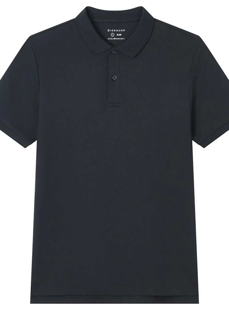 GIORDANO  Men's Slim Waffle Knit Premium Polo for Men | Best Price UAE