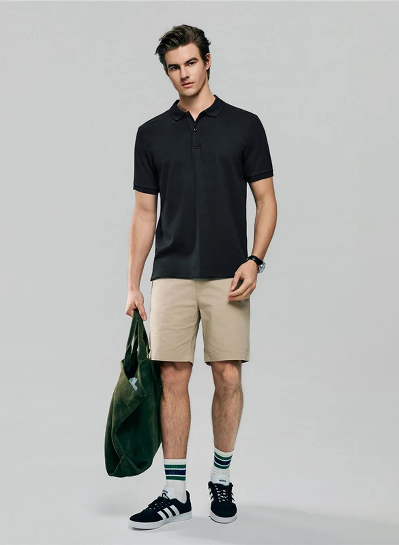 GIORDANO  Men's Slim Waffle Knit Premium Polo for Men | Best Price UAE