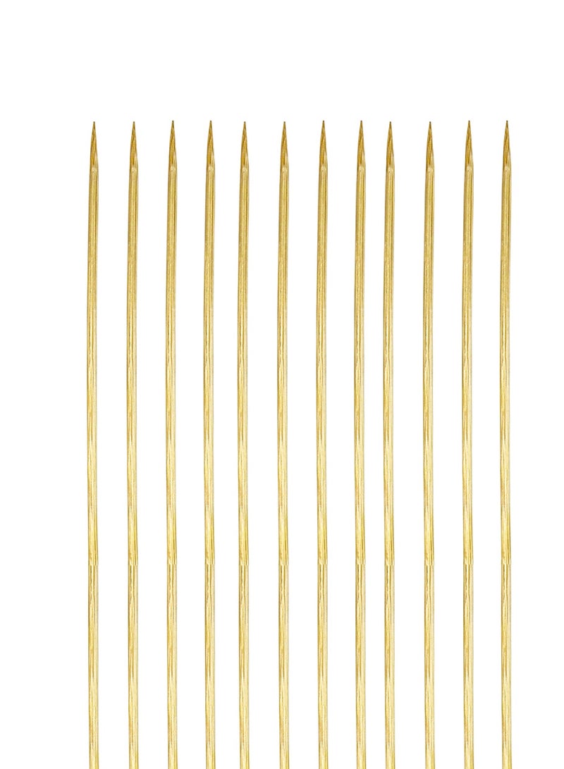 Natural Bamboo Skewers， Wooden Skewers,Skewer Sticks,kebab Sticks,Short Skewers,Wooden Kebab Skewers -Skewers for Fruit Kabobs,Appetizer, Chocolate Fountain, Cocktail More Food, (10-Inch(100pcs))  - Image 1