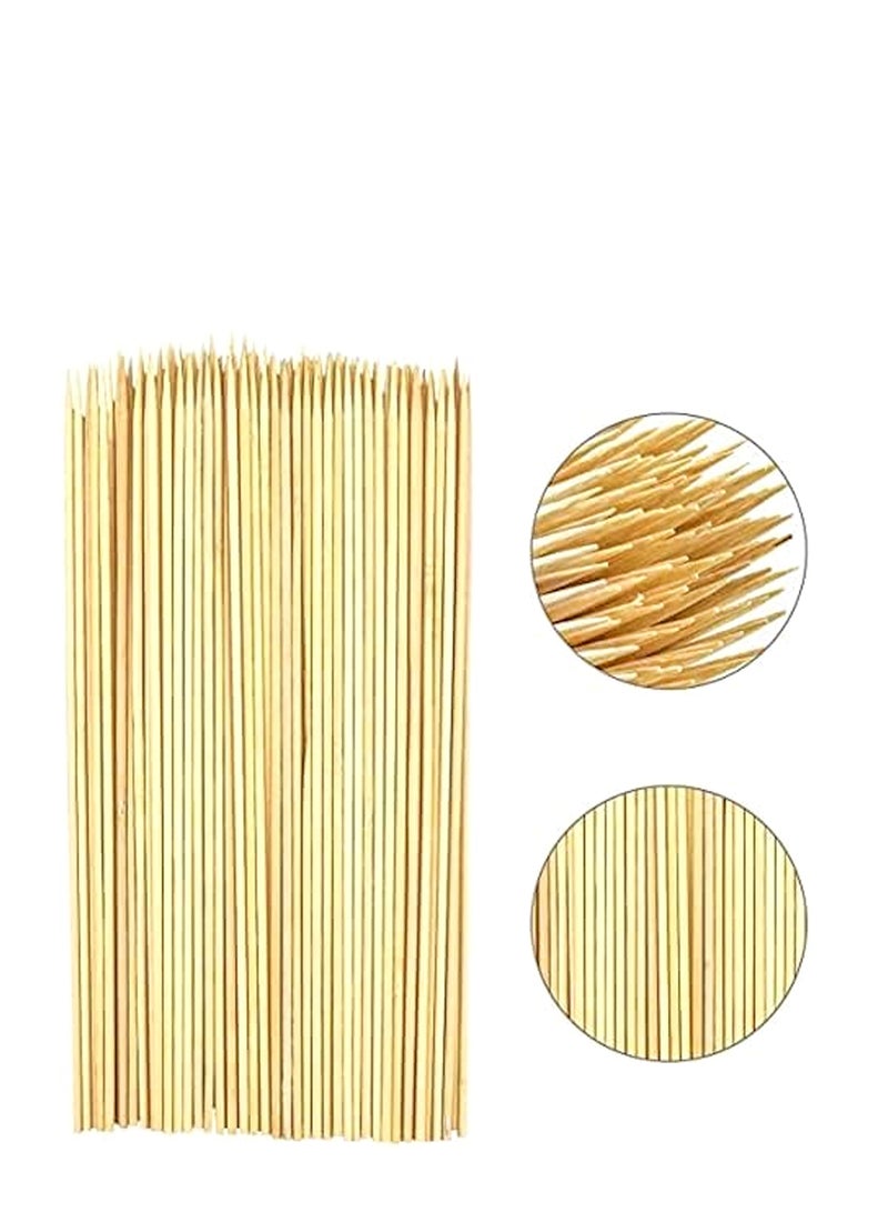 Natural Bamboo Skewers， Wooden Skewers,Skewer Sticks,kebab Sticks,Short Skewers,Wooden Kebab Skewers -Skewers for Fruit Kabobs,Appetizer, Chocolate Fountain, Cocktail More Food, (10-Inch(100pcs))  - Image 4