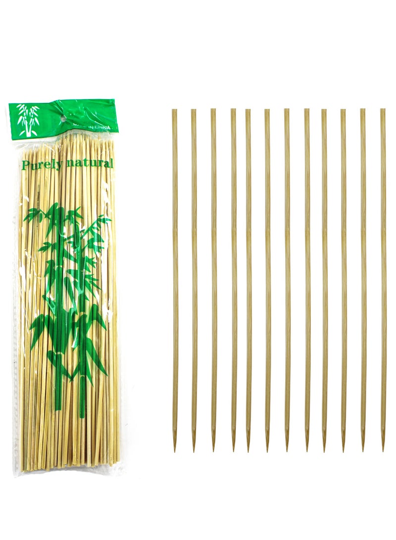Natural Bamboo Skewers， Wooden Skewers,Skewer Sticks,kebab Sticks,Short Skewers,Wooden Kebab Skewers -Skewers for Fruit Kabobs,Appetizer, Chocolate Fountain, Cocktail More Food, (10-Inch(100pcs))  - Image 5