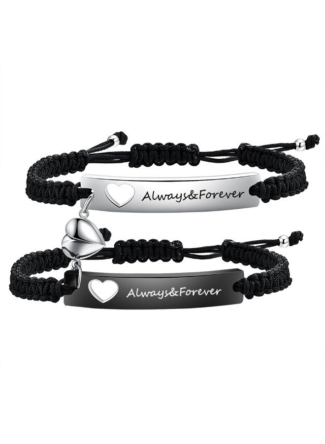 أزياء مخصصة منحوتة الشريط المغناطيسي على شكل قلب أجوف سوار - سوار مصنوع يدويا من الفولاذ المقاوم للصدأ لعشاق