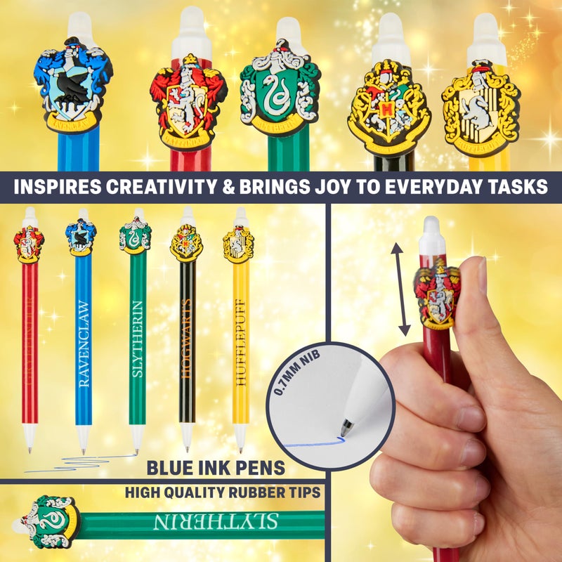 Get Trend Harry Potter 5pcs Erasable Gel Ink Pens Cute Writing Pens for Kids Fun Stationery Set Kawaii Journaling Supplies Gift Set Cool Pen Gifts for Kids (Harry Potter) - Image 4
