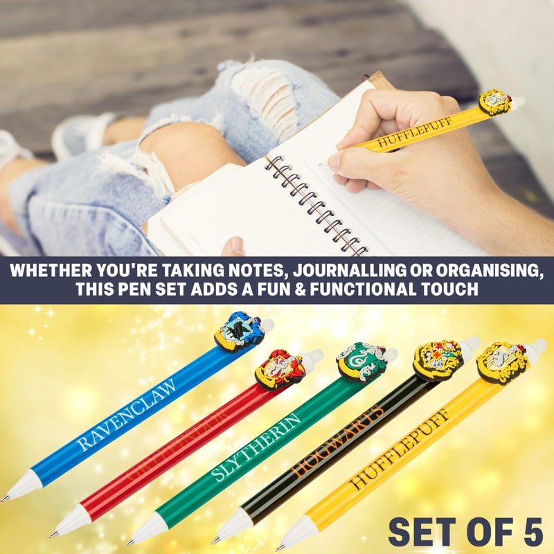 Get Trend Harry Potter 5pcs Erasable Gel Ink Pens Cute Writing Pens for Kids Fun Stationery Set Kawaii Journaling Supplies Gift Set Cool Pen Gifts for Kids (Harry Potter) - Image 2