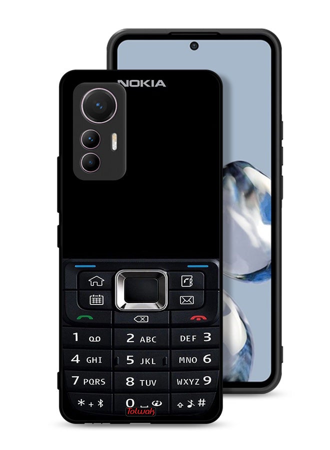 Tolwak Xiaomi 12 Lite Protective Case Cover Old Phone Pattern - Image 1