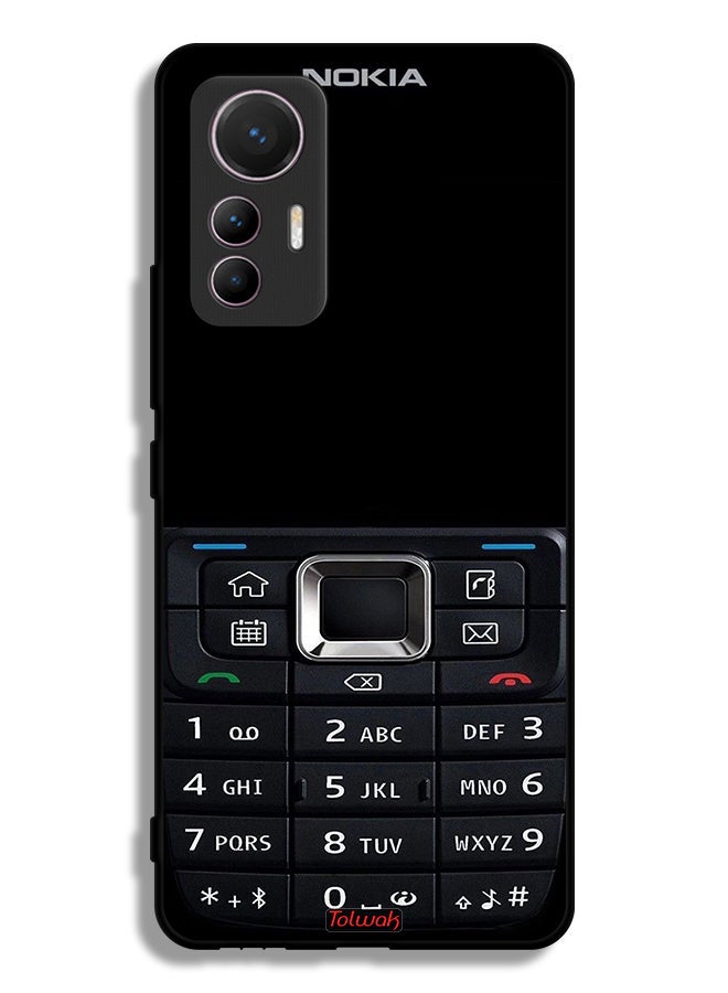 Tolwak Xiaomi 12 Lite Protective Case Cover Old Phone Pattern - Image 2