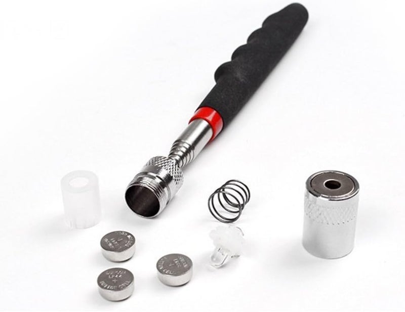 Ailenyun Telescopic Inspection Mirror, Round Mirror (Diameter 5mm / 1.96in). Telescopic Magnetic Pickup with LED Lights. Directional Magnetic Pickup with LED Light. 3-in-1 Tool Set. - Image 2