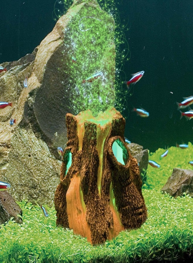 Ferplast Hydor H2Show Green Stump/Log Kit - Green LED with Bubbles - Image 3