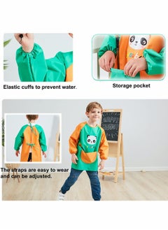 KASTWAVE Kids Art Smocks, Long Sleeve Children Smock, Waterproof Anti-oil Kids Apron, with Pockets Art Smock and Apron for Kids for Age 5-10 Years - 1Pcs  - Image 2