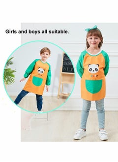 KASTWAVE Kids Art Smocks, Long Sleeve Children Smock, Waterproof Anti-oil Kids Apron, with Pockets Art Smock and Apron for Kids for Age 5-10 Years - 1Pcs  - Image 3
