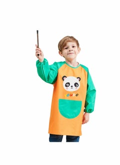 KASTWAVE Kids Art Smocks, Long Sleeve Children Smock, Waterproof Anti-oil Kids Apron, with Pockets Art Smock and Apron for Kids for Age 5-10 Years - 1Pcs  - Image 1