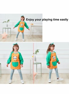 KASTWAVE Kids Art Smocks, Long Sleeve Children Smock, Waterproof Anti-oil Kids Apron, with Pockets Art Smock and Apron for Kids for Age 5-10 Years - 1Pcs  - Image 5