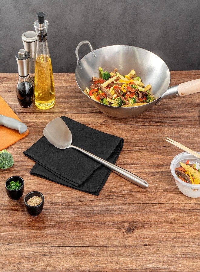 ريستورنت وير ملعقة ووك موتوموري مقاس 17 بوصة، ملعقة تقليب عريضة - فتحة تعليق، مقبض طويل جدًا، ملعقة طهي صينية من الفولاذ المقاوم للصدأ 304، قابلة للغسل في غسالة الأطباق، للتقليب والتحريك والقلي - أدوات المطاعم - Image 4