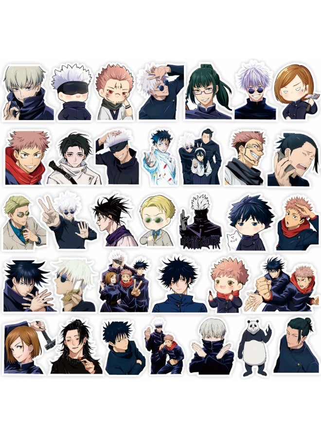 NIBEMINENT 80 Pcs Cartoon Color Jujutsu Kaisen Deco Kit Waterproof Stickers, High Definition Printing Bright Colors, Suitable for Laptop Skateboard Luggage Water Bottle Guitar DIY - Image 2