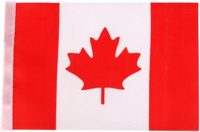 klarako 12pcs/set Canada National Flags on Sticks Double Sided Mini Flag Banner Bulk Outside Decor Festival Accessories Supply - Image 2