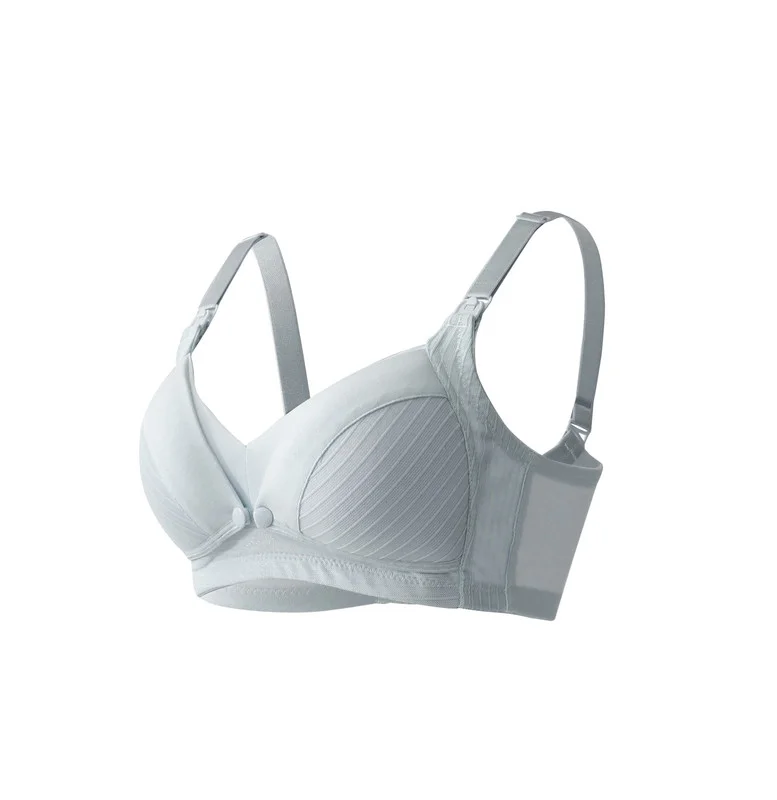 Okus Comfy Cotton Maternity And Nursing Bra - Light Grey - X Large