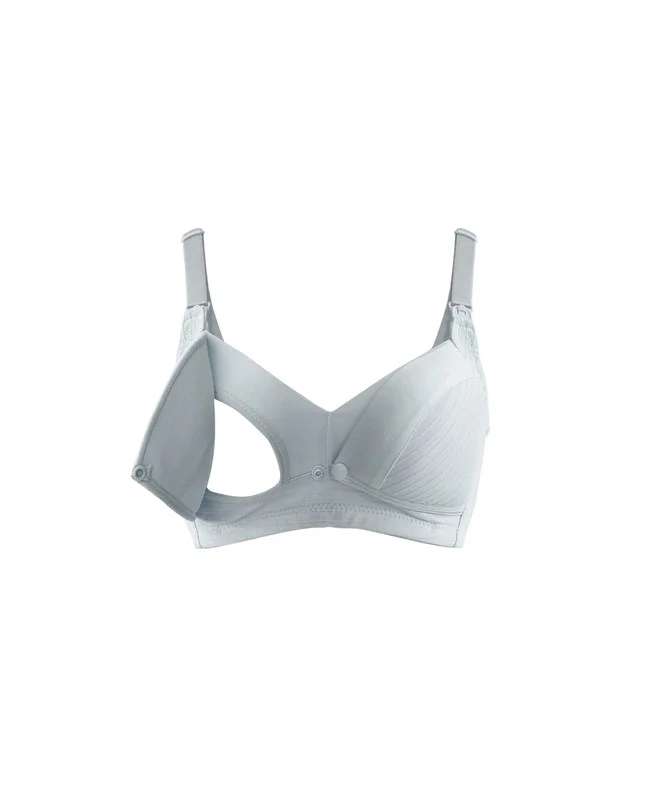 Okus Comfy Cotton Maternity And Nursing Bra - Light Grey - X Large