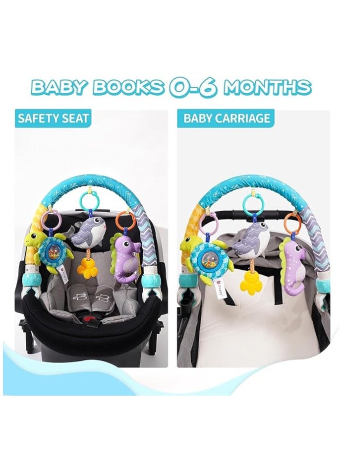Generic Baby Stroller Arch Toy, Car Seat Toys for Babies 0-12 Months,Activity Musical Arch Toy with Animal Accessories, Sensory Travel Crib Bouncer Bassinet Toys for Toddler Boy Girl  - Image 4