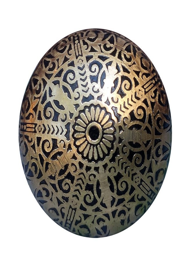 BnoSpace Golden Bronze Mughal Architecture Pattern Brass Door Knobs/Drawer (Set of 4) - Image 1