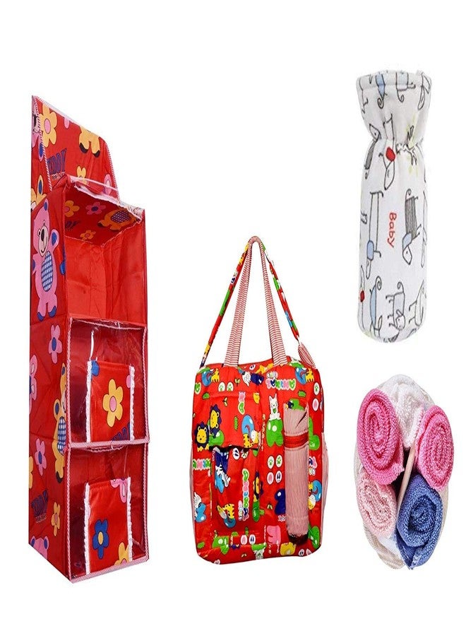Unique Ideas New Born Baby Gift Set for 0-6 Month Baby (Clothes, Feeding, Bag and Toys) (9 Piece Set (Premium)) - Image 1