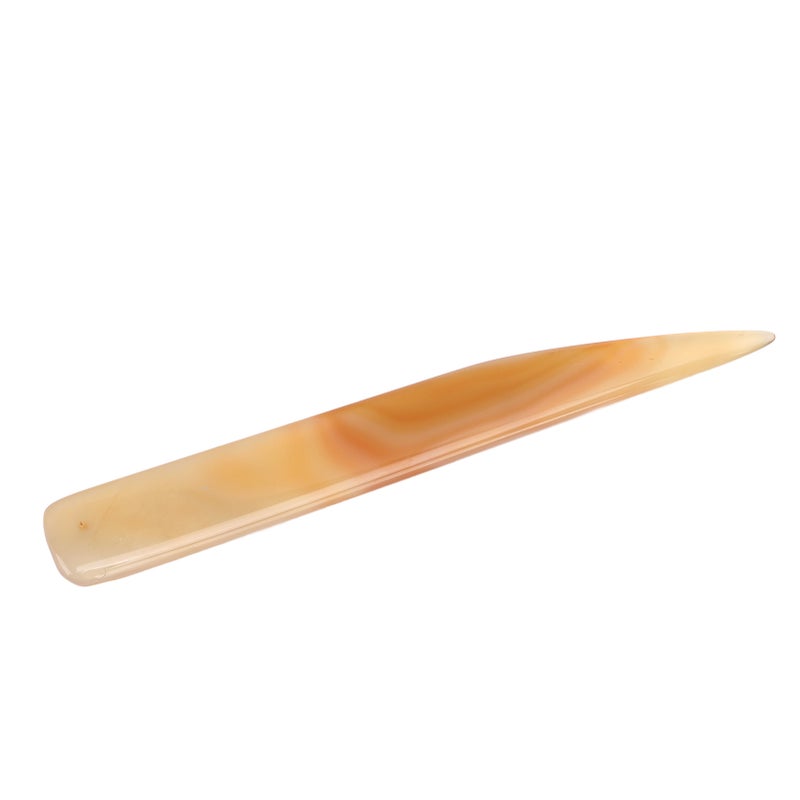 Agate Burnishing Tool Silver Jewellery Maintenance Goldsmith Tool Professional Agate Craft Polishing Tool for Gold Silver Copper 13cm - Image 1