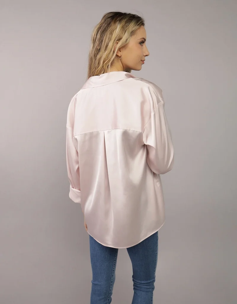 امريكان ايجل قميص ساتان بصف أزرار للإغلاق