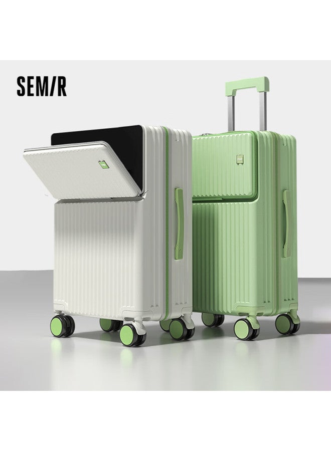 Semir Front-opening Luggage, Large Capacity Suitcase, Uni Trolley Case With Password Lock, Convenient Access, 24 Inches - Image 1
