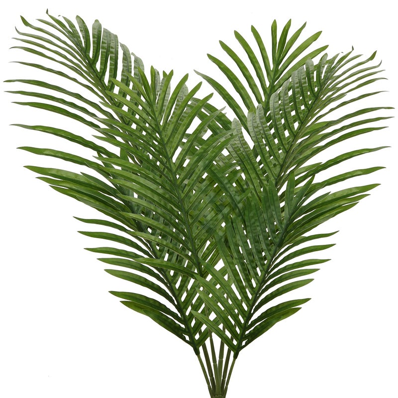 Large Artificial Palm Leaves Palm Fronds Tropical Leaves Areca Palm Branches Palm Leaves with Stem Palm Tree Leaves Faux Palm Leaves for Floral Arrangement Fake Leaves Palm Sunday DecorLarge Leaf