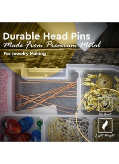 Generic Eye Pins for Jewelry Making | Ship Straight and Unbent (150 Pieces, 3 Inches, 76mm, 22 Gauge) Flat-Head Brass Dressmaker Eyepins | Jewellery Making Kit for Crafting Earrings and Bracelets  - Image 4