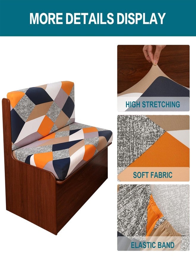 KRFOONN RV Dinette Cushion Covers Stretch Camper Cushions Cover Replacement Couch Cushion Slipcovers Washable Loveseat Slipcovers for Travel Trailer Couch Includes 2 Backrest Cover & 2 Bench Cover, 10 - Image 2