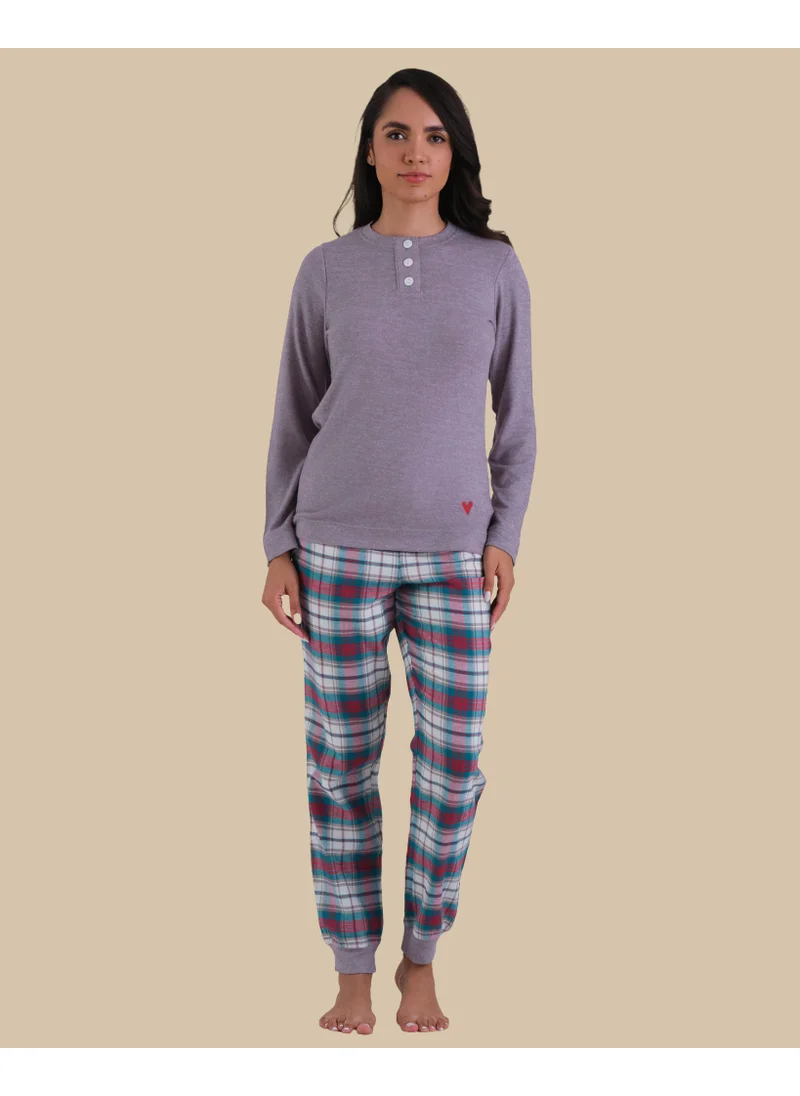 لا سينزا La Senza Fluffly Flannel Casual Pajama Set