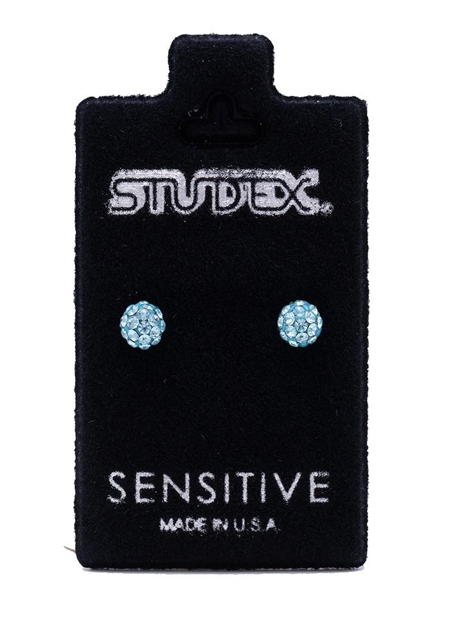 Studex 4.5MM Fireball - Aquamarine Allergy-Free Stainless Steel Ear Studs - Image 5