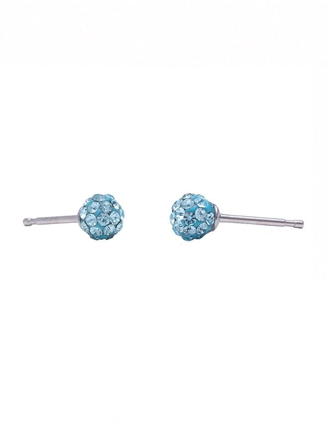 Studex 4.5MM Fireball - Aquamarine Allergy-Free Stainless Steel Ear Studs - Image 4