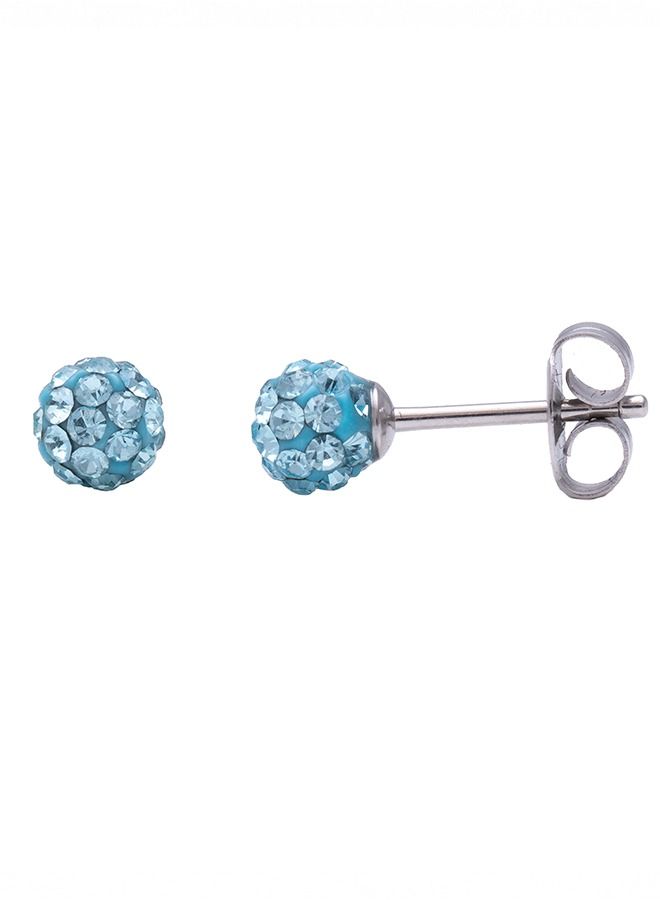 Studex 4.5MM Fireball - Aquamarine Allergy-Free Stainless Steel Ear Studs - Image 3