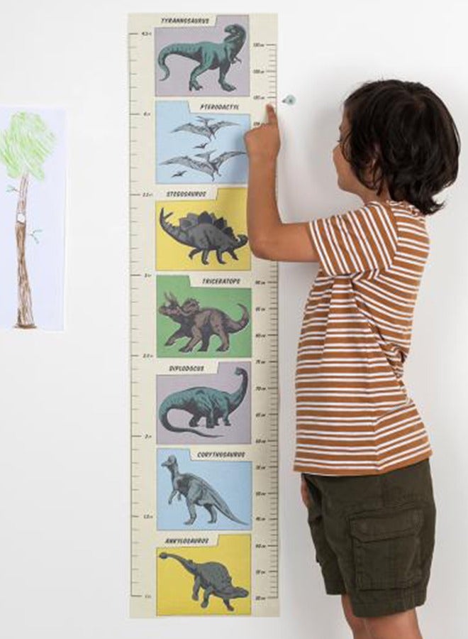 Rex London Prehistoric Land Height Chart – Dinosaur-Themed Growth Chart for Kids – Track Your Child’s Growth with Fun Dinosaur Designs - Image 2