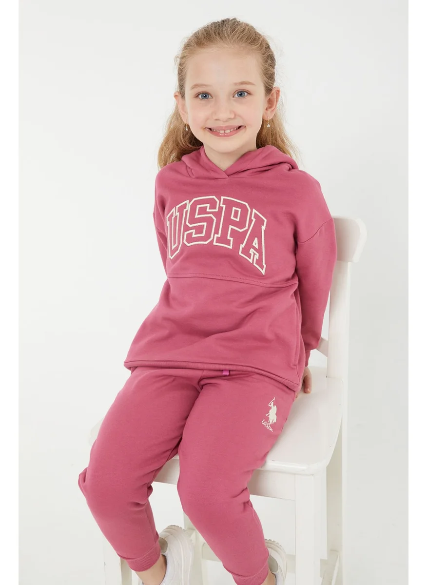 U.S. Polo Assn. BASE. Polo Assn. Base. Polo Assn Licensed Classic Dried Rose Girl Tracksuit Set